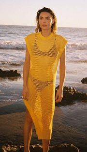 Yellow Knit Cover Up