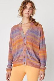 Back Beat Co Space Dye Cardigan Sunset Button Front XL/XXL