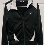 Puma black and white track jacket size medium