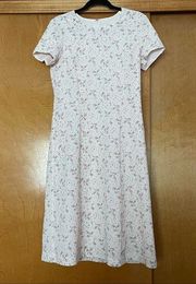 Pendleton Pink Floral Ditsy Short Sleeve Midi Dress Made in USA Size 6