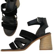 and Co. Leiah mixed leather ankle strap heeled sandal 11 SHELF 4765