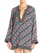 Swim Paloma Embroidered Swimsuit Coverup Tunic Dress Size Medium