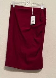 GRACE KARIN Women High Elastic Waist red pencil skirt, size large new