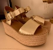 Gold Platform Wedges