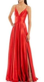 Red Satin Formal Gown