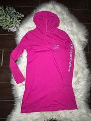 Vineyard Vines hot pink hooded tee shirt dress sz XXS