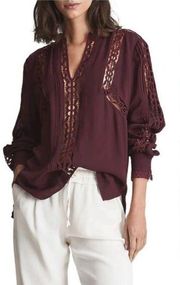 REISS Freda Bloom Detail Blouse