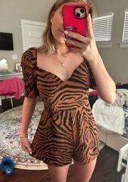 Tiger Print Romper