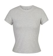 COTTON JERSY TSHIRT LIGHT HEATHER GREY SMALL