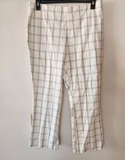 A New Day Womens Plaid Ankle Dress Pants Size 14 Zippered Pocket NWOT