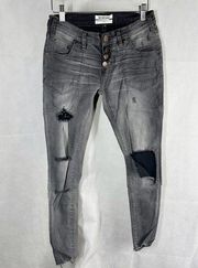 One Teaspoon Le Duke Freebirds II Destroyed Skinny Jeans Size 27