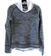 Avalanche grey cowl fleece lined sweatshirt small