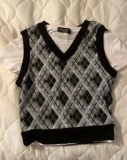 Cropped Sweater Vest 