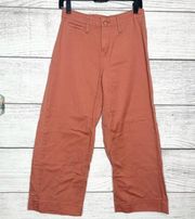 A New Day Wide Leg Crop Pants Size 4 Deep Coral Pink