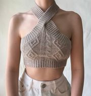 Urban Outfitters Cable Knit Halter Top