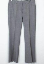 Theory Max C Virgin Wool Blend Trouser Career Pants Gray Womens Size 8