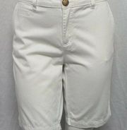 "ANDREA JOVINE" WHITE CASUAL BERMUDA WALKING SHORTS SIZE: 8 NWT