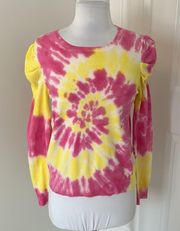 Generation Love Felicity Tie Dye Puff Shoulder Sweater