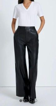 NWT faux leather wide leg pants