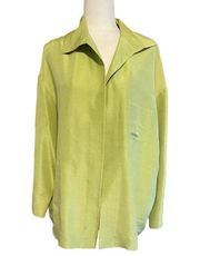 SAKS Fifth Avenue Folio Collection Oversized Silk Jacket Size Large