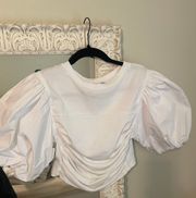 White Puff sleeve Top