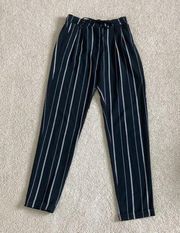 ⭐️ Tally weijl high rise black and white striped pants in size xs