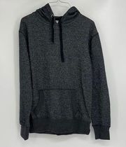 J. AMERICA BLACK SILVER GLITTER HOODIE MEDIUM