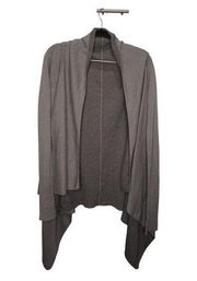 Lululemon  4 Gray Boolux Cashmere Angora Reflection Wrap Cardigan Reversible Top‎