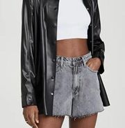 WeWoreWhat The Boyfriend Denim Shorts in Washed Gray