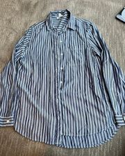 Beach Lunch Lounge Striped Button Down