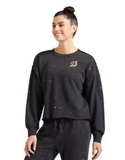 Peloton Women's Small Shine Crewneck Black Pullover Cycling Performance Apparel