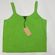 Halogen Womens Size large green Ribbed Knit Tank Top size L (b16)