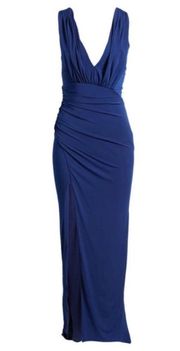 KATIE MAY Sugar Stick Sleeveless Gown In Royal Midnight XS NWT