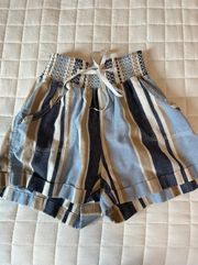 High Waisted Linen Shorts