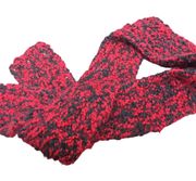 handmade black and red scarf