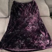 DANA BUCHMAN LUXE Purple Velour feel long Skirt Size 12