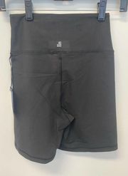 NWT We Wore What Lace Up Biker Shorts SMALL Black High Waist Athletic Fitness