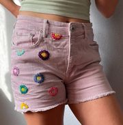 Vineyard Vines Floral Hand Embroidered Shorts Size 29