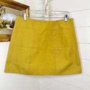 Corey Lynn Calter Dylan Skirt in Honey Mustard Yellow NWT Size Large