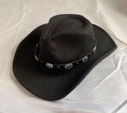 Western wide brim black Cowboy hat