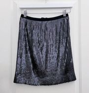 Boston Proper Sequin Skirt Black NWOT 2