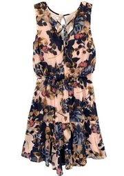 Maurices Floral Tie Front Ruffled Dress