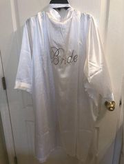 David’s Bridal DBStudio White Satin “Bride” Robe