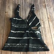 RVCA BLACK TIE DYE SEXY CUTOUT TANK