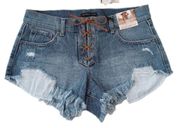 Sincerely Jules Low Rise Shorts Distressed Cut Off Size 5/27