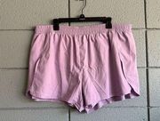 Women’s Plus Size Girlfriend Collective Reset Swing Shorts in Lilac size XXXL