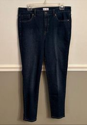 Denim & Co. Skinny Full Length Dark Wash Jeans Size 14