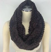 Steve Madden Brown Textured Fluffy Soft Cowl Neck Scarf New