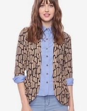 I Love H81 geometric print blazer with pockets size small