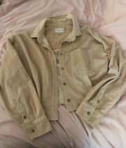 tan corduroy button up